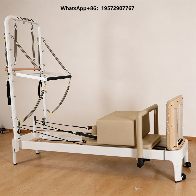 Pilates Yoga Loft - ホワイトピラティスリフォーマーベッド コアトレーニング ヨガフィットネス機器 ピラティス ハーフロフト スタジオ