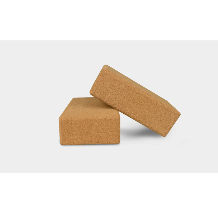 Yoga Block Cork - 天然コルクヨガブロック - 9x6x3インチ ウッドトーン