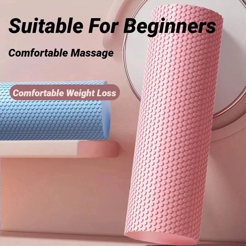 Pilates Yoga Bar - 六角形のEVAフォームヨガローラー、10cm×30cmのマッサージフォームローラー、ピラティス、ホームフィットネス、ワークアウト用