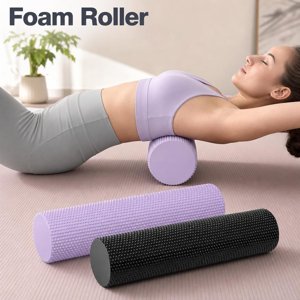 Pilates Yoga Bar - EVAヨガフォームローラー高密度ワークアウトリカバリーボディシェイピングピラティスヨガ筋肉マッサージ脚ストレッチフィットネス2026