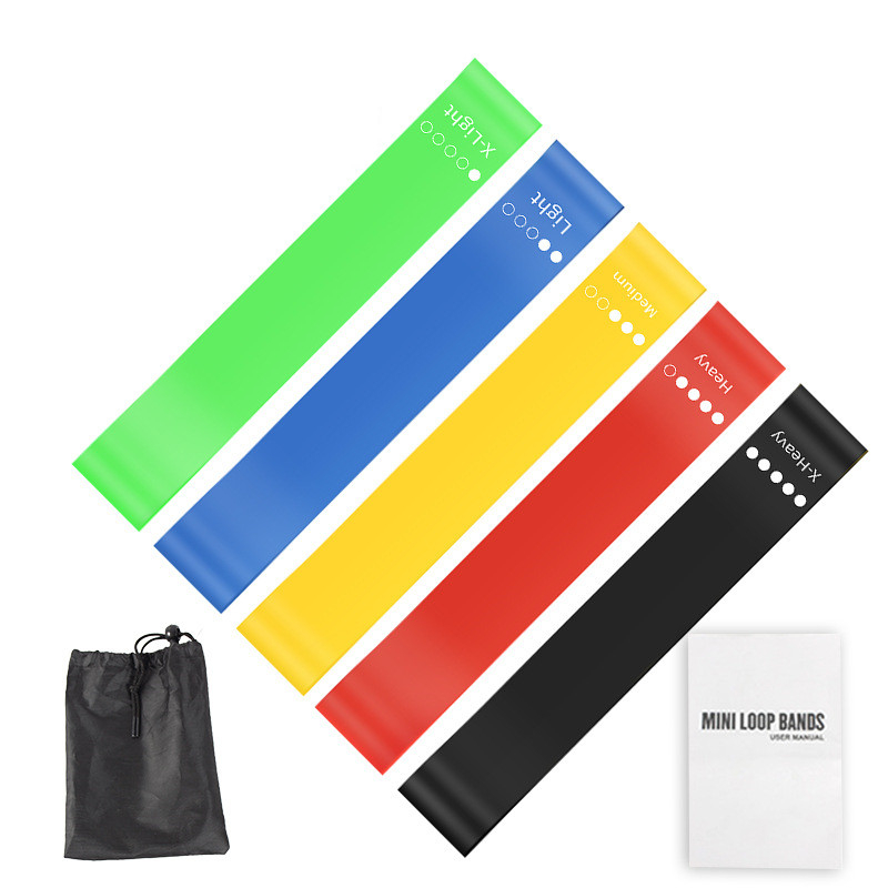 Pilates Yoga Bar - 5本セット TPEレジスタンスバンドセット 収納バッグ＆マニュアル付き、ヨガ・ピラティス・筋力トレーニング・ホームジム用伸縮性エクササイズバンド