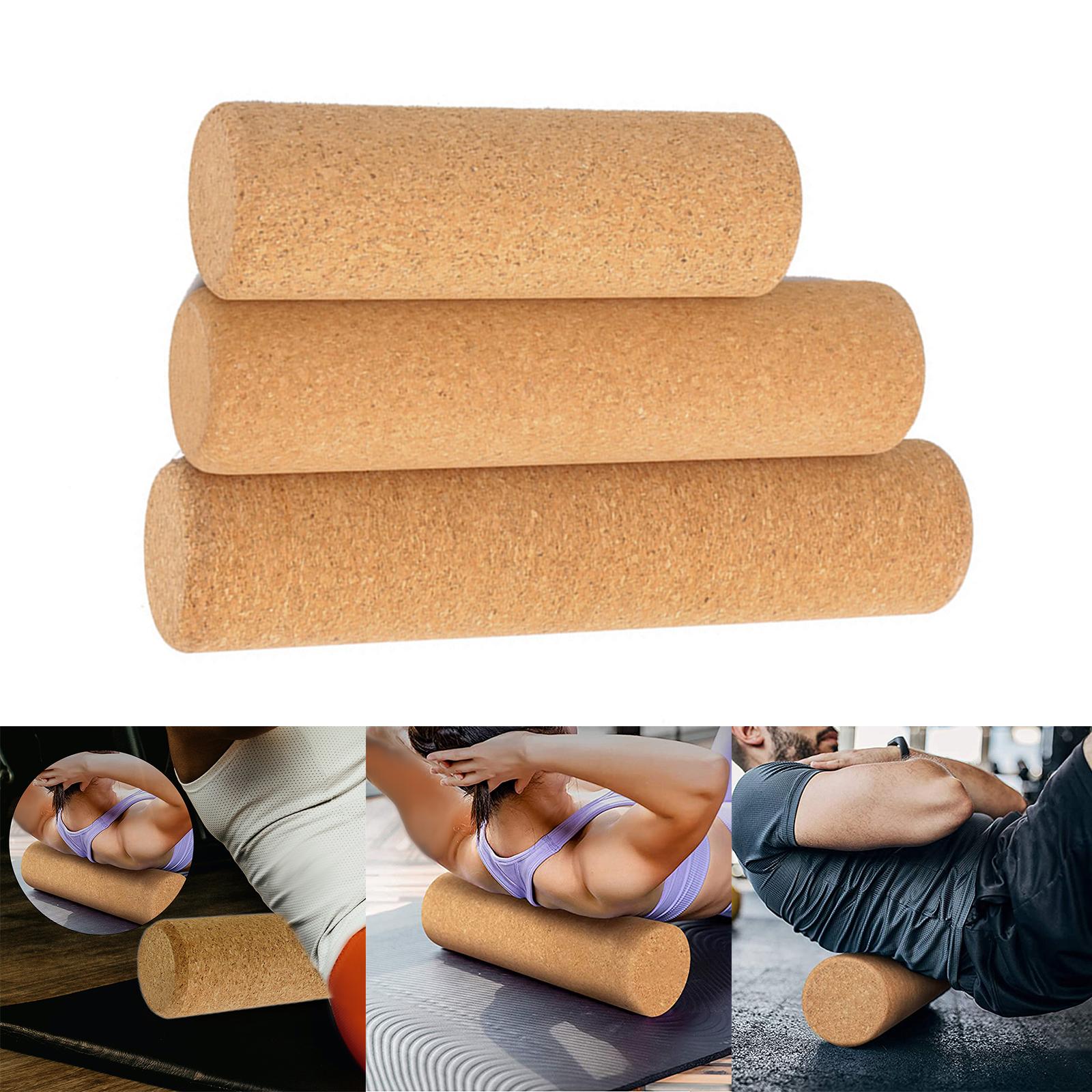 Yoga Block Cork - 脚のトレーニング用コルクヨガピロー,筋肉マッサージローラー,筋膜リリース