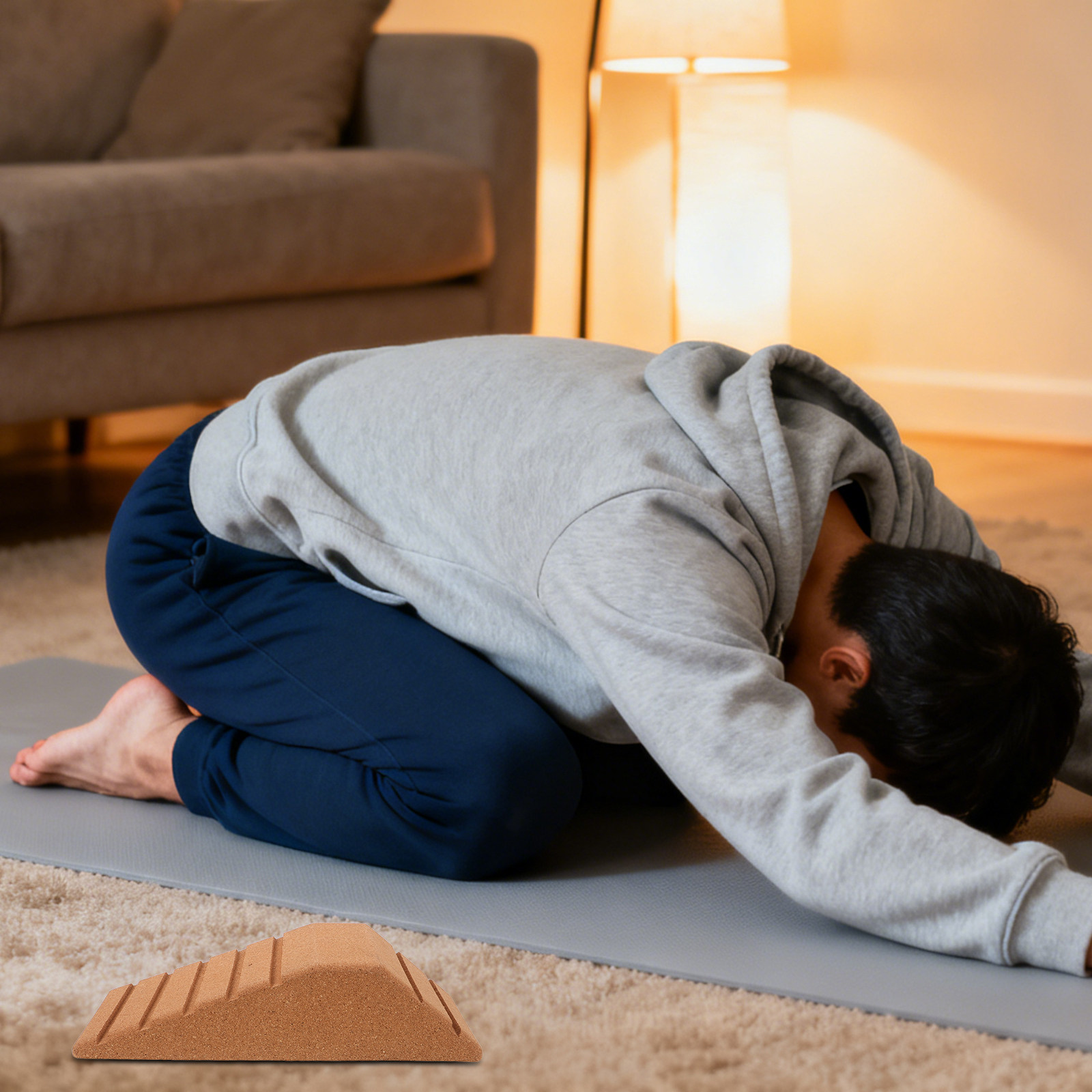コルク製台形ヨガブロック、滑り止めスクワット台形ブロック、ヒ - Yoga Block Cork のレビューと価格