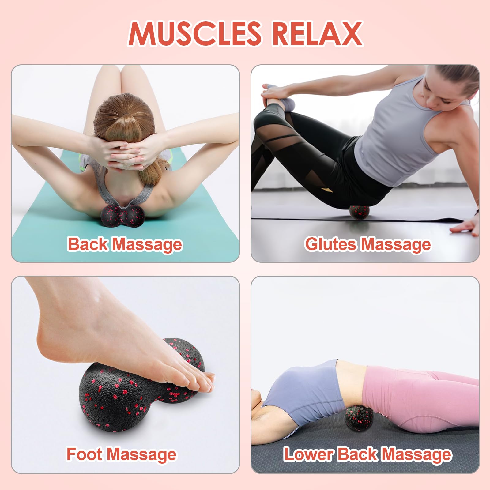 中空ヨガローラーマッサージピーナッツボールセット EPP フ - Pilates Yoga Block のレビューと価格