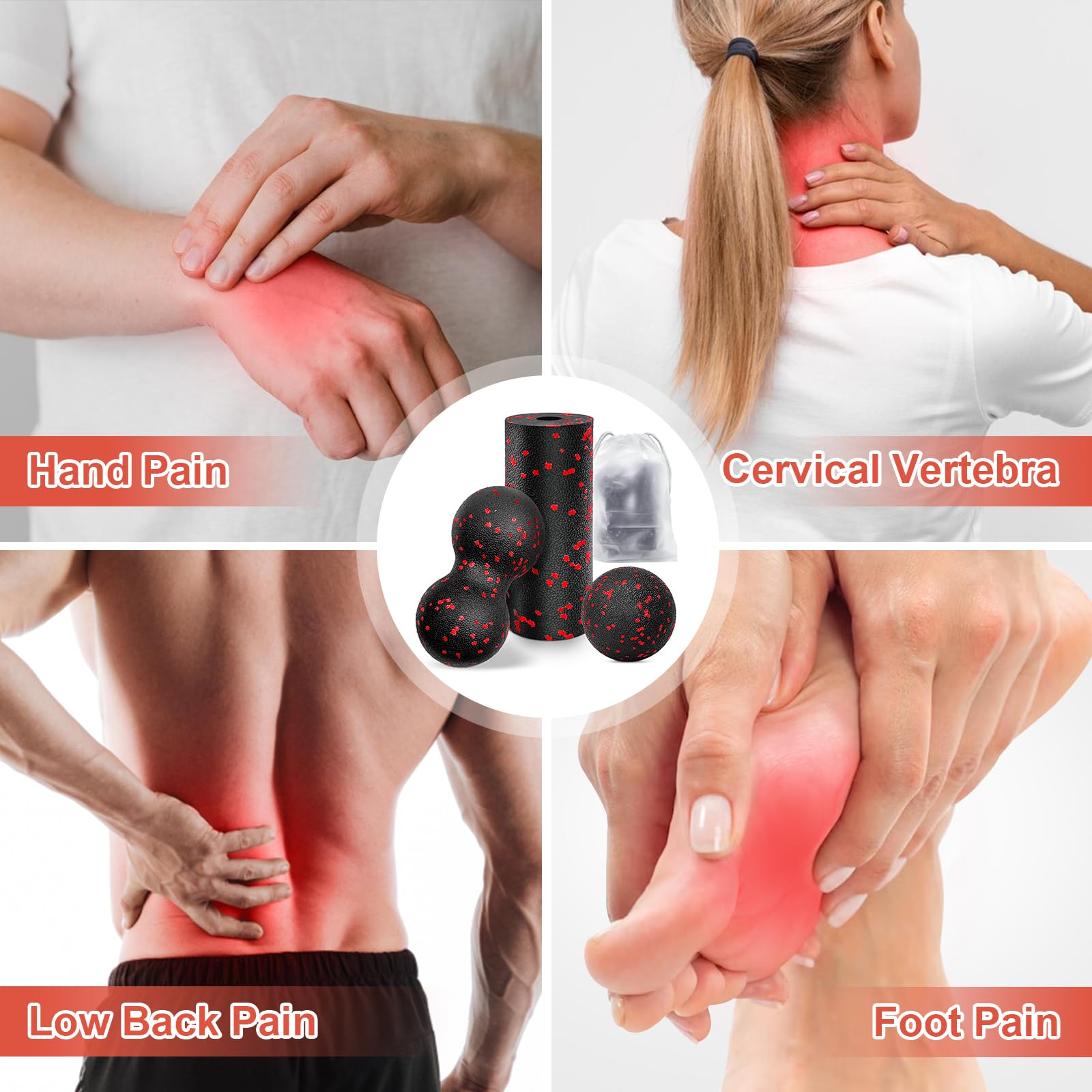 中空ヨガローラーマッサージピーナッツボールセット EPP フ - Pilates Yoga Block のレビューと価格