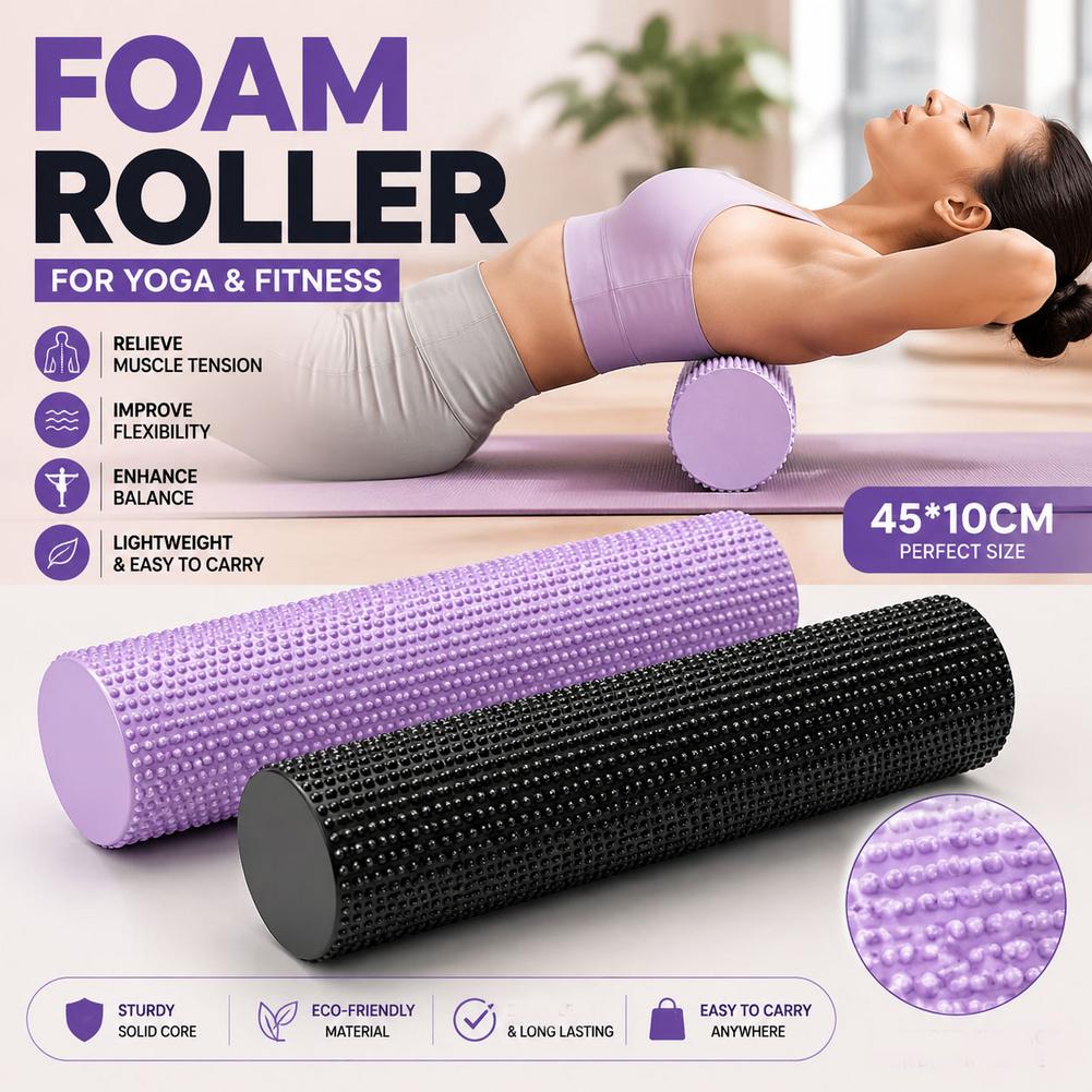 ヨガフォームローラー EVA 高密度ヨガコラムローラー ピラ - Pilates Yoga Bar のレビューと価格