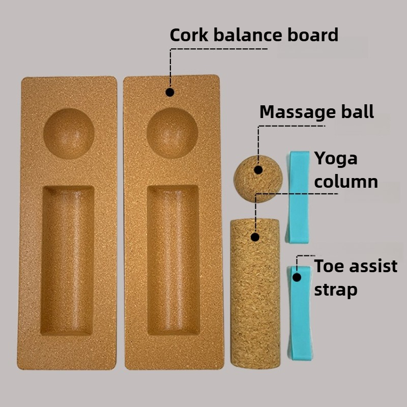 コルクバランスボード器具 ヨガコルクバランストレーナーセット - Yoga Block Cork のレビューと価格