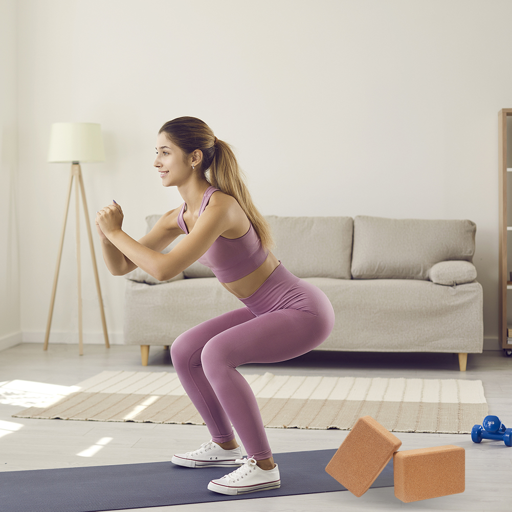 1ピースコルクヨガブロック ヨガピラティスフィットネスブリッ - Yoga Block Cork のレビューと価格